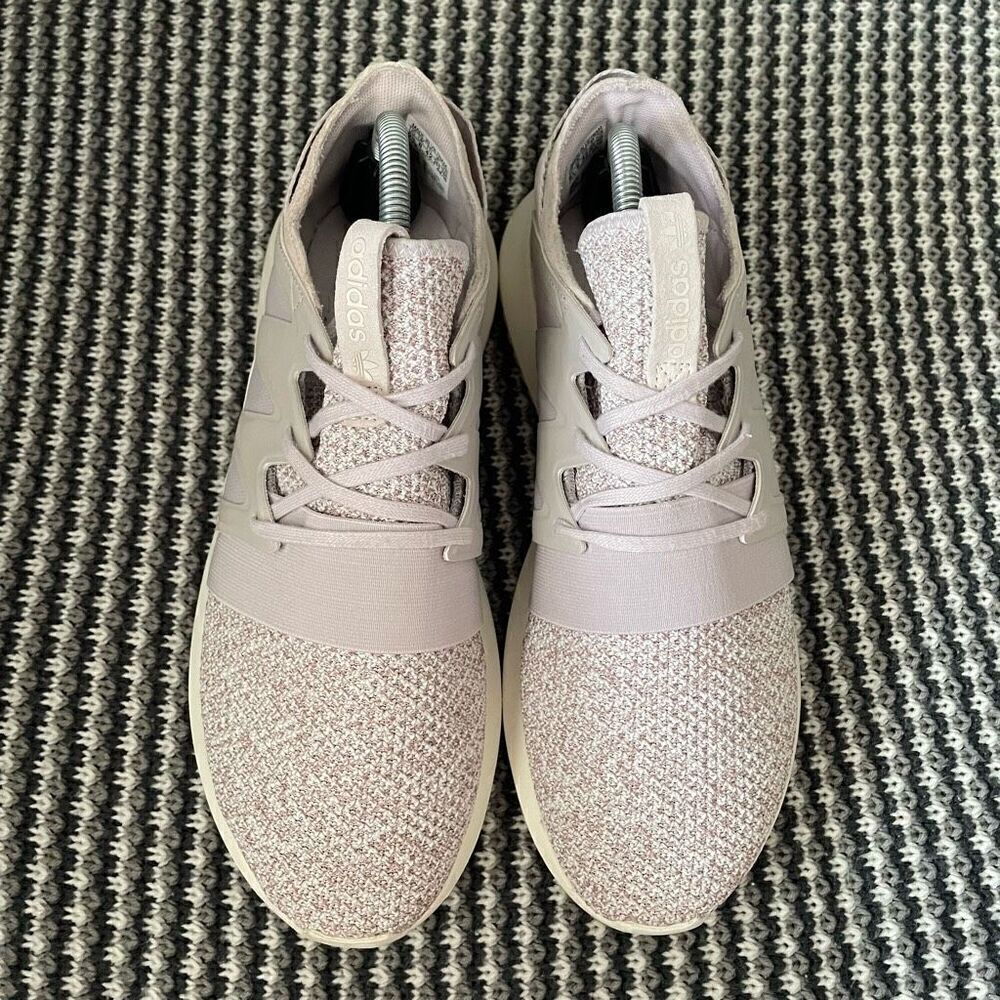 Adidas Tubular knit lavender purple sneaker women’s shoe size 9.5 fits like 10 - Picture 3 of 10